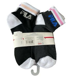 Fila - 6 Pairs Cushioned Sole Quarter Socks